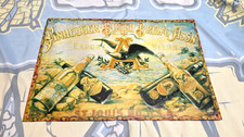 Anheuser Busch Brew'g Ass'n Bud Beer Sign Vintage Metal Decor USA Eagle Bottles picture
