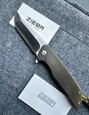 Zieba Knives X NCC Knives Bold Limited Edition Brass Ti S35VN Tanto NOS  picture