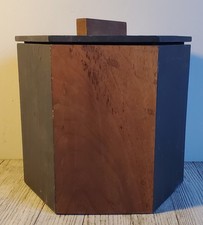 Vintage Harpswell House Mid Century Danish Modern Slate & Walnut Ice Bucket picture