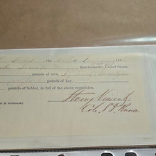1863 Civil War Original Quartermaster United States STRONG VINCENT picture