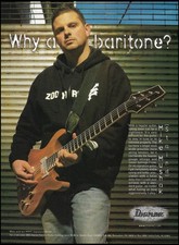 Staind Mike Mushok Signature MMM1 Ibanez Baritone Guitar ad 2003 advertisement picture