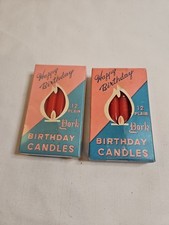 Vintage York Birthday Candles Red 24 Japan 15c Boxes Dripless Smokeless picture