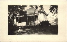 HODREGE NEBRASKA NE Little Girl Early Craftsman House Antique RPPC picture