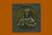 Original Valli Hand Crafted Wall Mount Jesus Portrait Bronze Statue Sculpture picture