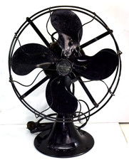 Vintage Emerson Type 73646 - 12” Oscillating Desk Fan 4 Blade St. Louis - Works picture