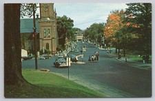 Vintage Northampton Mass Main Street Postcard by Pasteurchrome 1950s picture