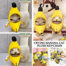Banana Cat Plush Funny Keychain Pendant Cute Crying Banana Cats Pendant Keyring picture