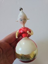 Vintage De Carlini - Italian Blown Glass Christmas Ornament - German Girl picture