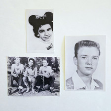 Vintage Disney Photos Mickey Mouse Club Annette Tim David Midcentury Lot Of 3 picture