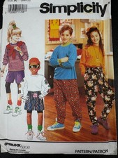 VTG 90s Sewing Pattern Simplicity 7480 Girls & Boys Size 7-10 Retro Streetwear picture