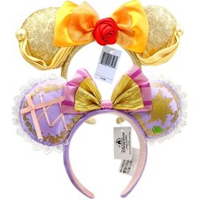 2X Disney- Parks Rapunzel Pascal Minnie Ears Belle Beauty and the Beast Headband picture