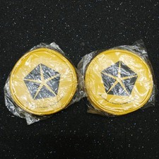KC Hilites Vintage Chrysler Light Covers Yellow Round 5'' NEW OLD STOCK Set of 2 picture