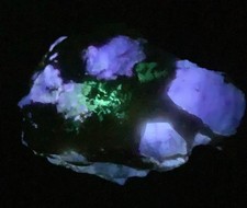 271 Gr. Fluorescent Phosphorescent Tenebrescent Hackmanite With Mica On Matrix picture