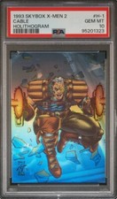 1993 SkyBox Marvel X-Men: Series 2 Holithogram Cable #H-1 PSA GEM 💎 MINT 10 picture