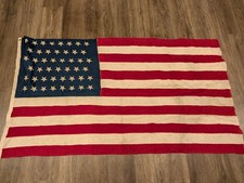 Authentic Antique 46 Star American Flag 1908-1912 32