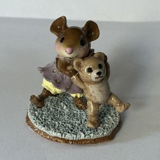 NEW Wee Forest Folk M-375 Dancing Bear - Lavender Dress Yellow Bloomers RETIRED picture