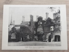 Antique Print Kingston On Thames Coombe Warren Dining Room Original 1889 picture