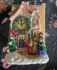 Vintage Avon Holiday Melody Clock 1996 Christmas Lighted 12 Songs On The Hour picture