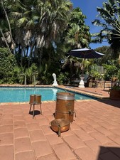 Antique Barnstead Pure Water Copper Still and Associated Pots and Tubes picture