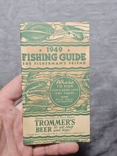 1949 Fishing Guide Fisherman's Friend NY NJ Long Island Trommer's Beer VTG picture