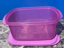 Tupperware Crystalwave Container 7cup / 1.7L Rectangular MicroFlash Mulberry New picture