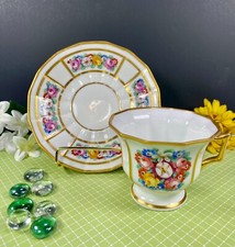 Limoges Haviland, floral tea cup saucer, beautiful limoges, teacup vintage, rare picture
