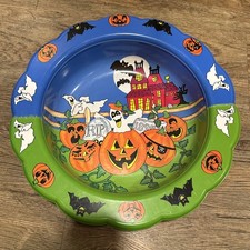 Vintage 90s Halloween Candy Bowl 14” Ullman USA picture