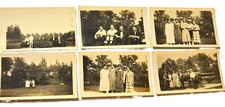 Vintage 1920s Photo Lot 6 Family Vacation Antique Military Cannon Monument B&W picture