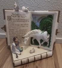 1 Day SALE❤️🔥 Vintage The Last Unicorn Statue With Unicorn/Book Music Box picture