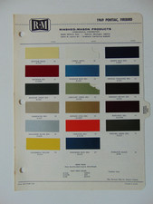 Original 1969 R-M (Rinshed-Mason) Pontiac Paint Chips Sheet picture