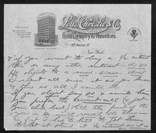 c1900-1910 Leys Christie & Co Jewelers Nassau St NYC ALS Billhead picture