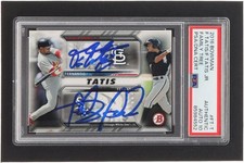 Fernando Tatis Jr. & Fernando Tatis Signed 2016 Bowman Family Tree #FTT RC (PSA picture