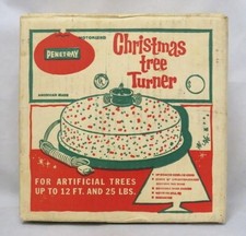 Vtg PENETRAY: Motorized Revolving Christmas Tree Turner w/Box (TESTED) USA made picture