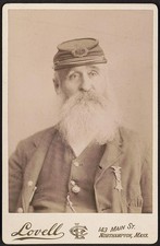 Photo:Northampton Mass Civil War Veteran GAR Medal Kepi Post 86 ca. 1900 picture