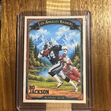 Bo Jackson Canvas Collection Custom Art Card Raiders picture