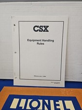 CSX railroad Equipment Handling Rules book 6/1/2004 MInt Condition. picture