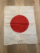 WWII Japanese Flag Original Cotton Rising Sun Vintage Militaria picture