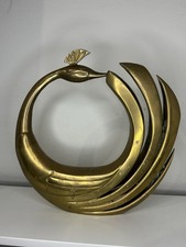 Vintage Brass Peacock Decor Dolbi Cashier MCM picture