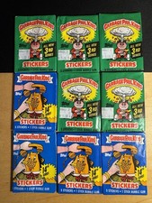 1986 & 1988 Topps Garbage Pail Kids Unopened Wax Pack Lot (9) OS3 & OS14 GPK picture