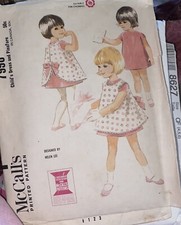 Vintage 1965 Dress & Pinafore Pattern McCalls 7998 Size 2 Cut & Complete  picture