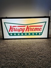 Vintage Krispy Kreme Doughnuts Lighted Store Sign Double Sided 25