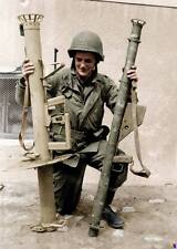 COLOR WWII Photo US Soldier with Panzerschreck   WW2 B&W World War Two / 2188 picture