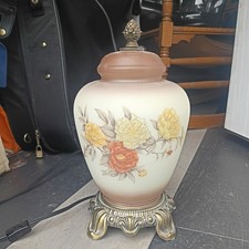 Beautiful Vintage Satin Glass  Hollywood Regency Table Lamp picture