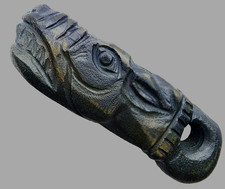 300 BC Ancient Carved Engraved Gemstone Pendant Medallion Amulet Wolf Head picture