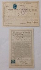 1889 Colorado Installment Note Alfred T Bacon & 1891 Grand Valley Canal Co Water picture