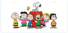 SNOOPY AND PEANUTS USA MADE LICENSE PLATE picture