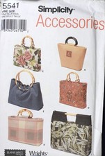 Vtg Elaine Heigl Simplicity 5541 Purse Tote Hand Bag SEWING PATTERN UnCut FF picture