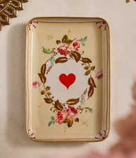 Anthropologie Terrain Printed Archival Tray Trinket Jewelry Small Ace Hearts picture