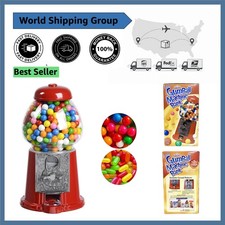 12-Inch Medium Cast Iron Gumball Bank - Classic Red with Anti-Spill Feature picture