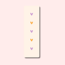 Bookmark for Books, Pretty Hearts Aesthetic, Gift for Bookworms, Laminated picture
